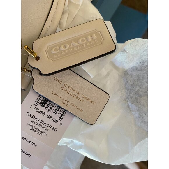 NWT Coach Cashin Carry Crescent Shoulder Bag Limited Edition Legacy Chalk - Picture 8 of 10